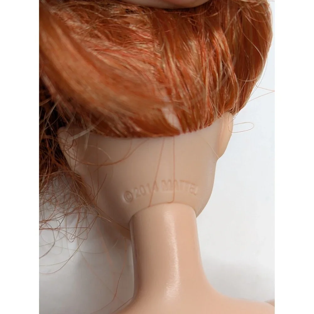 Barbie Articulated Redhead Doll Nude Fitness Auburn Red Hair 2015